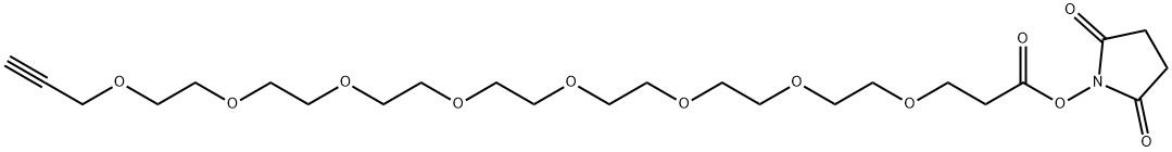 Propargyl-PEG8-NHS ester Struktur