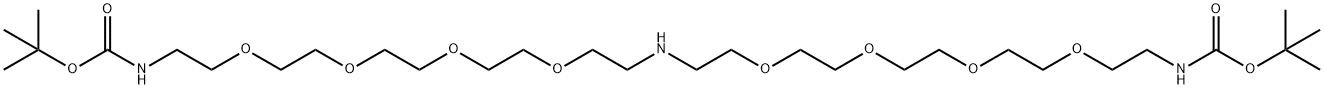NH-BIS(四聚乙二醇-叔丁氧羰基),2182601-75-6,结构式