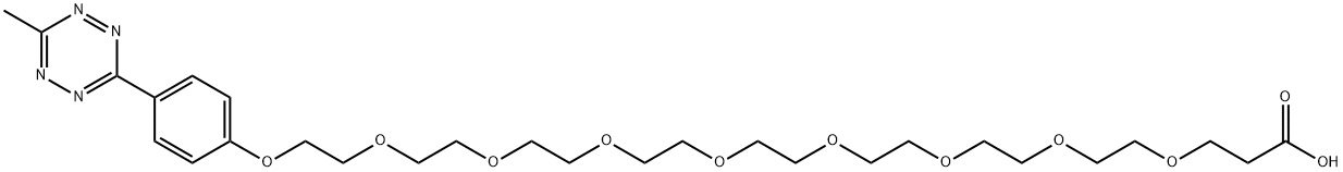 Methyltetrazine-PEG8-acid,2183440-33-5,结构式