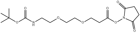 t-Boc-N-amido-PEG2-NHS ester 结构式