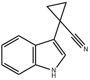 Cyclopropanecarbonitrile, 1-(1H-indol-3-yl)- 化学構造式