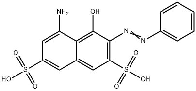 2,7-Naphthalenedisulfonic acid, 5-amino-4-hydroxy-3-(2-phenyldiazenyl)-