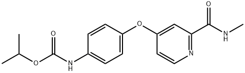 Sorafenib impurity 14/Isopropyl (4-((2-(methylcarbamoyl)pyridin-4-yl)oxy)phenyl)carbamate 结构式