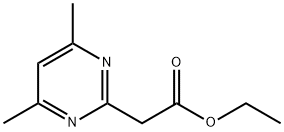 2-Pyrimidineacetic acid, 4,6-dimethyl-, ethyl ester Struktur