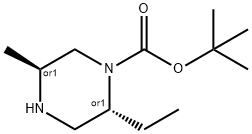 rel-tert-butyl (2R,5S)-2-ethyl-5-methylpiperazine-1-carboxylate Structure