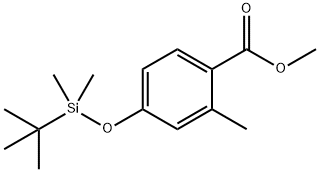 Benzoic acid, 4-[[(1,1-dimethylethyl)dimethylsilyl]oxy]-2-methyl-, methyl ester 结构式