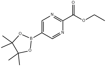 2-(Ethoxycarbonyl)pyrimidine-5-boronic acid pinacol ester Struktur