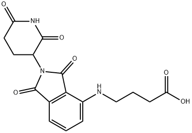 Butanoic acid, 4-[[2-(2,6-dioxo-3-piperidinyl)-2,3-dihydro-1,3-dioxo-1H-isoindol-4-yl]amino]- Structure