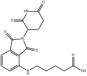 Pentanoic acid, 5-[[2-(2,6-dioxo-3-piperidinyl)-2,3-dihydro-1,3-dioxo-1H-isoindol-4-yl]amino]- Structure