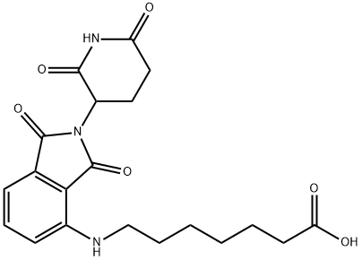 Heptanoic acid, 7-[[2-(2,6-dioxo-3-piperidinyl)-2,3-dihydro-1,3-dioxo-1H-isoindol-4-yl]amino]-|Heptanoic acid, 7-[[2-(2,6-dioxo-3-piperidinyl)-2,3-dihydro-1,3-dioxo-1H-isoindol-4-yl]amino]-