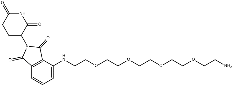 Pomalidomide-PEG4-C2-NH2, 2225940-52-1, 结构式