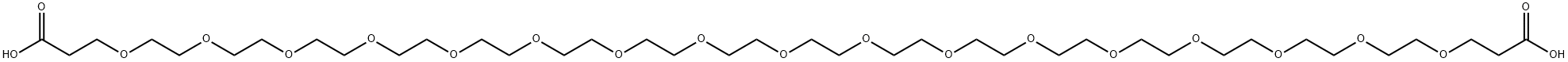 HOOCCH2CH2-PEG16-CH2CH2COOH Structure