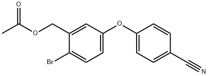 2-溴-5-(4-氰基苯氧基)乙酸苄酯 结构式
