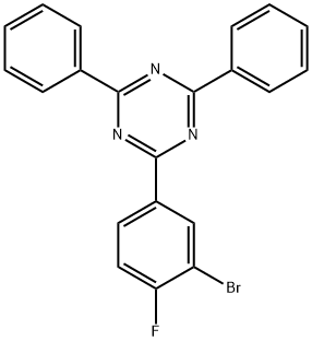 2-(3-Bromo-4-fluorophenyl)-4,6-diphenyl-1,3,5-triazine Structure
