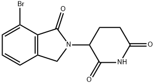 3-(7-溴-1-氧亚基-2,3-二氢-1H-异吲哚-2-基)哌啶-2,6-二酮,2229976-08-1,结构式