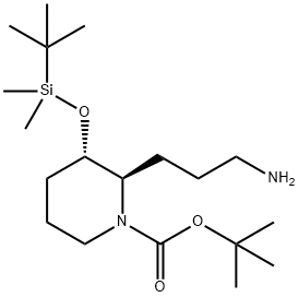 (2R,3S)-2-(3-氨基丙基)-3-((叔丁基二甲基甲硅烷基)氧基)哌啶-1-羧酸叔丁酯,2241812-39-3,结构式