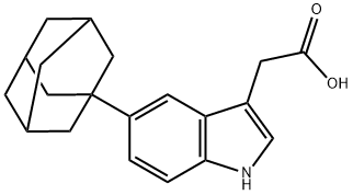 1H-Indole-3-acetic acid, 5-tricyclo[3.3.1.13,7]dec-1-yl- Struktur