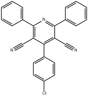 3,5-Pyridinedicarbonitrile, 4-(4-chlorophenyl)-2,6-diphenyl- Struktur