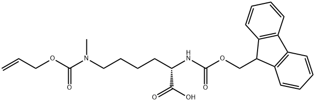 (2S)-2-({[(9H-fluoren-9-yl)methoxy]carbonyl}amino)-6-{methyl[(prop-2-en-1-yloxy)carbonyl]amino}hexanoic acid,2246708-86-9,结构式