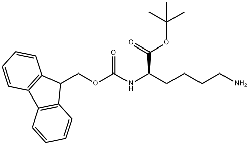 (R)-6-氨基-2-(FMOC-氨基)己酸叔丁酯, 2250436-42-9, 结构式