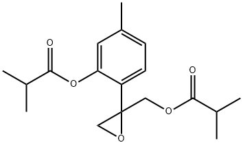 10-isobutyryloxy-8,9-epoxythymol isobutyrate Structure