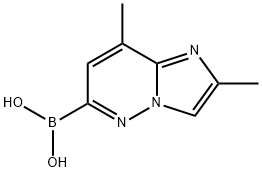 (2,8-二甲基咪唑并[1,2-B]哒嗪-6-基)硼酸, 2254505-85-4, 结构式