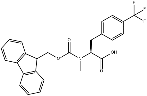 Fmoc-N-Me-(4-CF3)-Phe-OH, 2255321-51-6, 结构式
