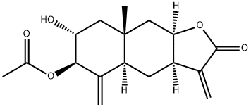 (3aR,4aα,9aα)-6β-Acetoxydodecahydro-7α-hydroxy-8aβ-methyl-3,5-bis(methylene)naphtho[2,3-b]furan-2-one Structure