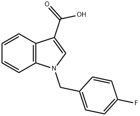 1-(4-フルオロベンジル)-1H-インドール-3-カルボン酸 化学構造式
