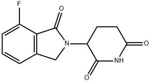 3-(7-Fluoro-1-oxoisoindolin-2-yl)piperidine-2,6-dione Struktur