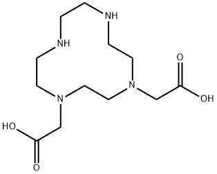 1,4,7,10-Tetraazacyclododecane-1,4-diacetic acid Struktur