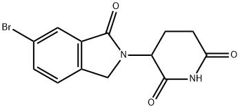 3-(6-bromo-1-oxoisoindolin-2-yl)piperidine-2,6-dione Struktur