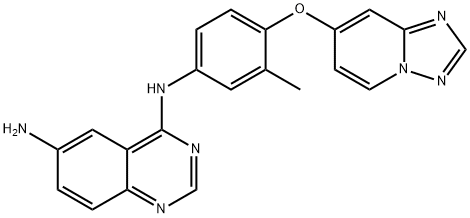 4,6-Quinazolinediamine, N4-[3-methyl-4-([1,2,4]triazolo[1,5-a]pyridin-7-yloxy)phenyl]- Struktur