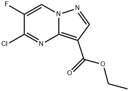 ethyl 5-chloro-6-fluoropyrazolo[1,5-a]pyrimidine-3-carboxylate 化学構造式