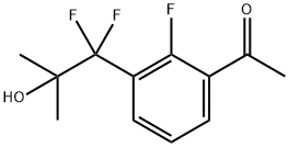 Ethanone, 1-[3-(1,1-difluoro-2-hydroxy-2-methylpropyl)-2-fluorophenyl]- Structure