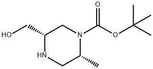 1-Piperazinecarboxylic acid, 5-(hydroxymethyl)-2-methyl-, 1,1-dimethylethyl ester, (2R,5S)-,2375423-99-5,结构式
