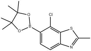 Benzothiazole, 7-chloro-2-methyl-6-(4,4,5,5-tetramethyl-1,3,2-dioxaborolan-2-yl)- Struktur