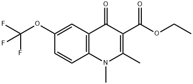 ethyl 1,2-dimethyl-4-oxo-6-(trifluoromethoxy)-1,4-dihydroquinoline-3-carboxylate Struktur