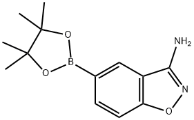 1,2-Benzisoxazol-3-amine, 5-(4,4,5,5-tetramethyl-1,3,2-dioxaborolan-2-yl)- Struktur