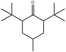 2,6-二叔丁基-4-甲基环己酮 (异构体混合物) 结构式