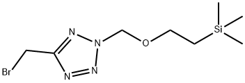 2H-Tetrazole, 5-(bromomethyl)-2-[[2-(trimethylsilyl)ethoxy]methyl]- Structure