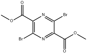 3,6-二溴吡嗪-2,5-二甲酸二甲酯 结构式