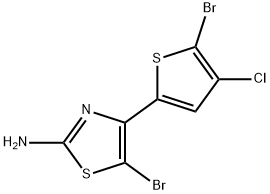 2-Thiazolamine, 5-bromo-4-(5-bromo-4-chloro-2-thienyl)- 结构式