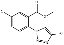 Benzoic acid, 5-chloro-2-(4-chloro-1H-1,2,3-triazol-1-yl)-, methyl ester Struktur