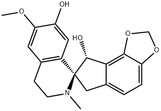 [7S,(-)]-3',4',6,8-Tetrahydro-6'-methoxy-2'-methylspiro[7H-indeno[4,5-d]-1,3-dioxole-7,1'(2'H)-isoquinoline]-7',8α-diol 结构式
