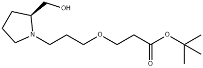 Propanoic acid, 3-[3-[(2S)-2-(hydroxymethyl)-1-pyrrolidinyl]propoxy]-, 1,1-dimethylethyl ester Structure