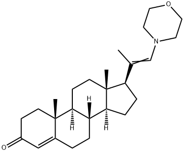 21ξ-morpholino-23,24-dinor-chola-4,20-dien-3-one, 24377-47-7, 结构式