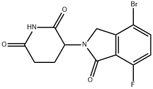 3-(4-溴-7-氟-1-氧代异吲哚啉-2-基)哌啶-2,6-二酮, 2438239-34-8, 结构式