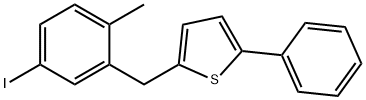 2-(5-碘-2-甲基苄基)-5-苯基噻吩, 2444540-01-4, 结构式