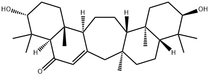 3α,21β-Dihydroxy-C(14a)-homo-27-norgammaceran-14-en-16-one Structure
